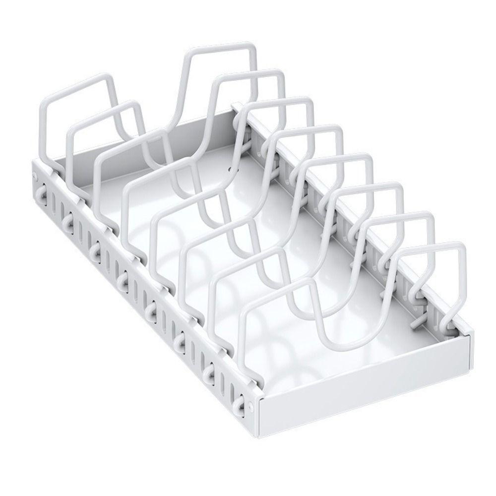 Lid Holder Cookware Storage Rack Space Saving Pull Out Organizer Premium Kitchen Pan Rack  Sink