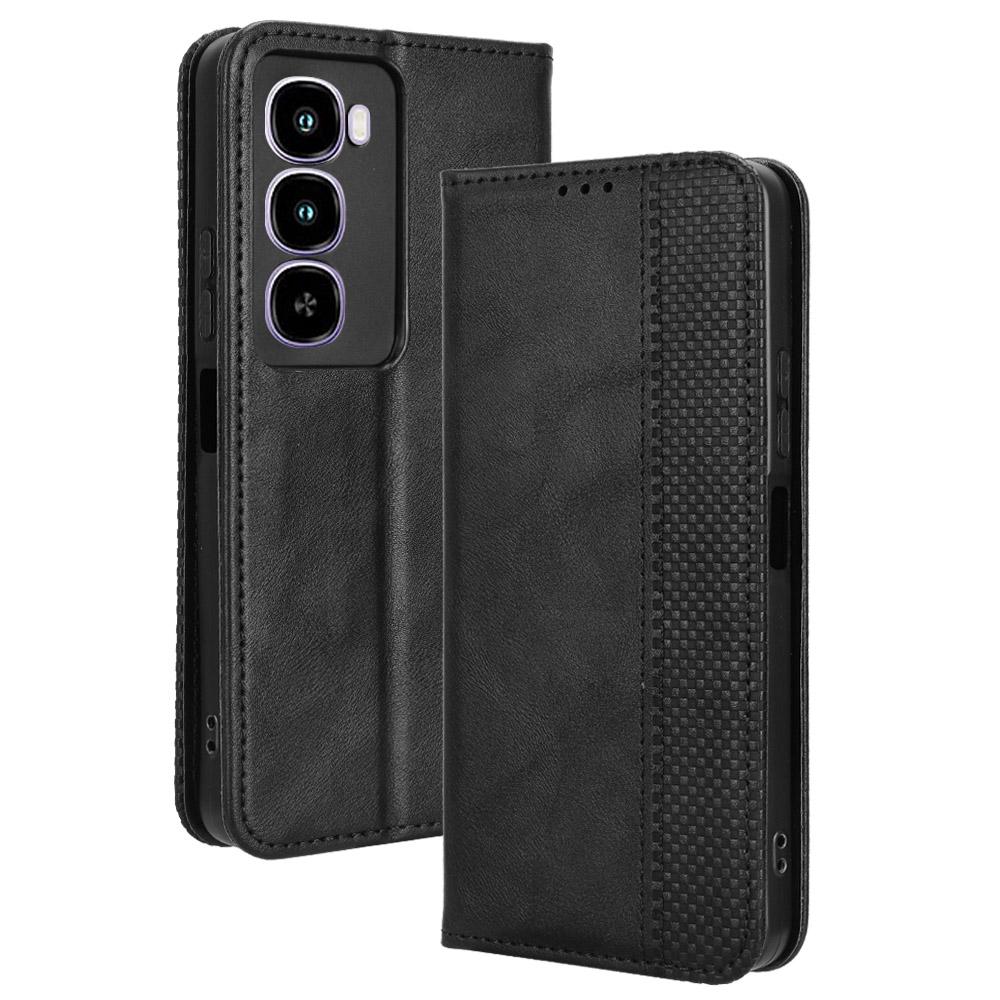 Flip Cover for Itel City 100 Leather Case [Flip Vintage Leather] Wallet Shockproof Durable Retro Phone Case