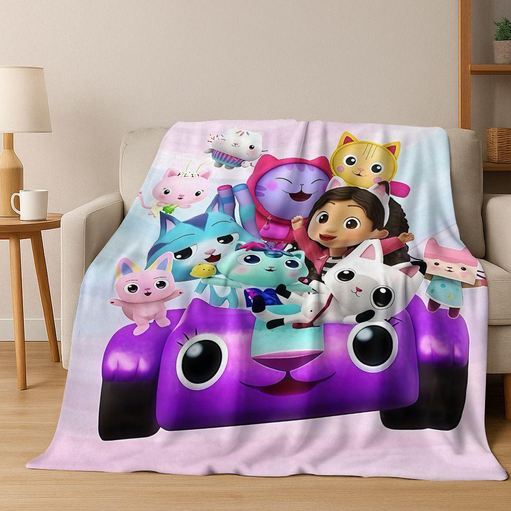 26 Stili Cartone Animato La Casa delle Bambole di Gabby Regalo per Ragazza Coperta in Flanella, Calda e Accogliente Morbida Coperta Plaid per Casa Camera da Letto Letto Divano Coperta Bambino