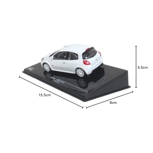 Ixo Model Renault Clio R3C Rally Spec with Extra Lights, White, 1/43 Scale, MDCS029