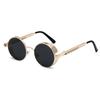 Gold Metal Sunglasses Gothic Steampunk Vintage Shield Eyewear Shades Prescription Sun Glasses 0 -0.5 -1.0 -2.0 To -5.0