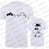 Men T-Shirt Motorcycles Evolution ECG Graphic Y2k Tops Funny Hip Hop Streetwear Two-sided Short Sleeve Tees Oversized Clothing