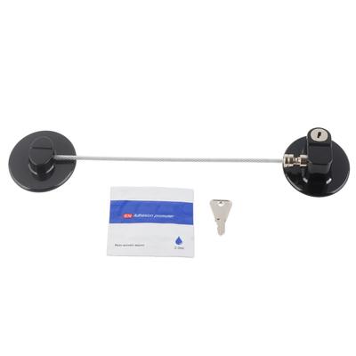 Refrigerator Lock Combination Design Strong Metal ABS Multifunction Freezer Lock for Cabinet Window Door FQ3 Black