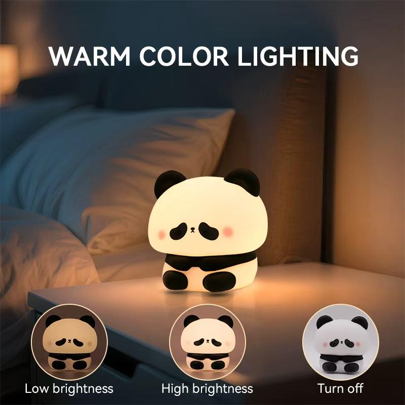 Cute Panda Night Light,Touch-Control Dimmable Bedside Lamp,Timer Desk Lamp,Chargeable.Mood Lighting Home Decor,Perfect Gift.