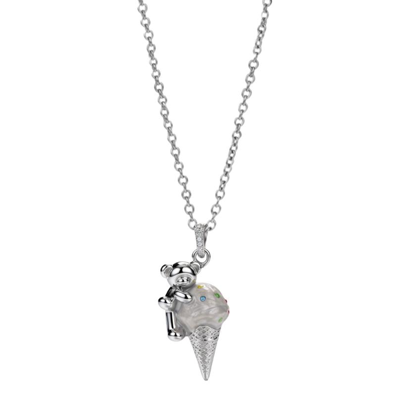 

Extendable Koala Shaped Ice Cream Charm Necklace Adjustsble Length Copper Materials
