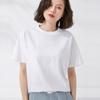 IHUASU Solid Colour T-shirt Short-sleeved Spring and Summer Women's Loose Cotton Half-sleeve O-neck Thin Top Body Shirt