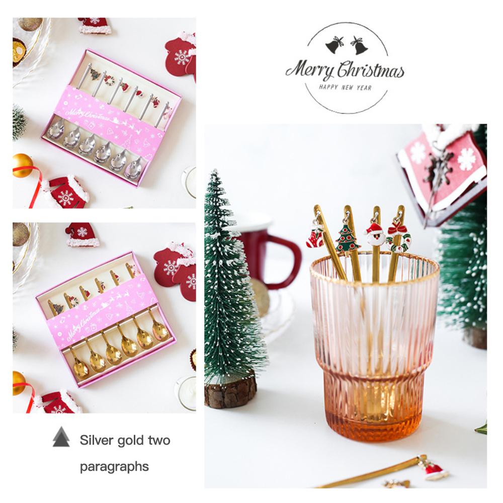 Linguri metalice de Craciun Fericit Vesela de Craciun Ornamente Decoratiuni de Craciun pentru Masa Acasă