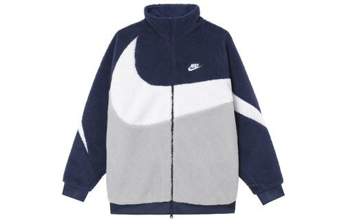 Nike Sportswear Swoosh Soft Reversible Collar Fleece Jacket BQ6546-411 L глубокий/тёмно-синий