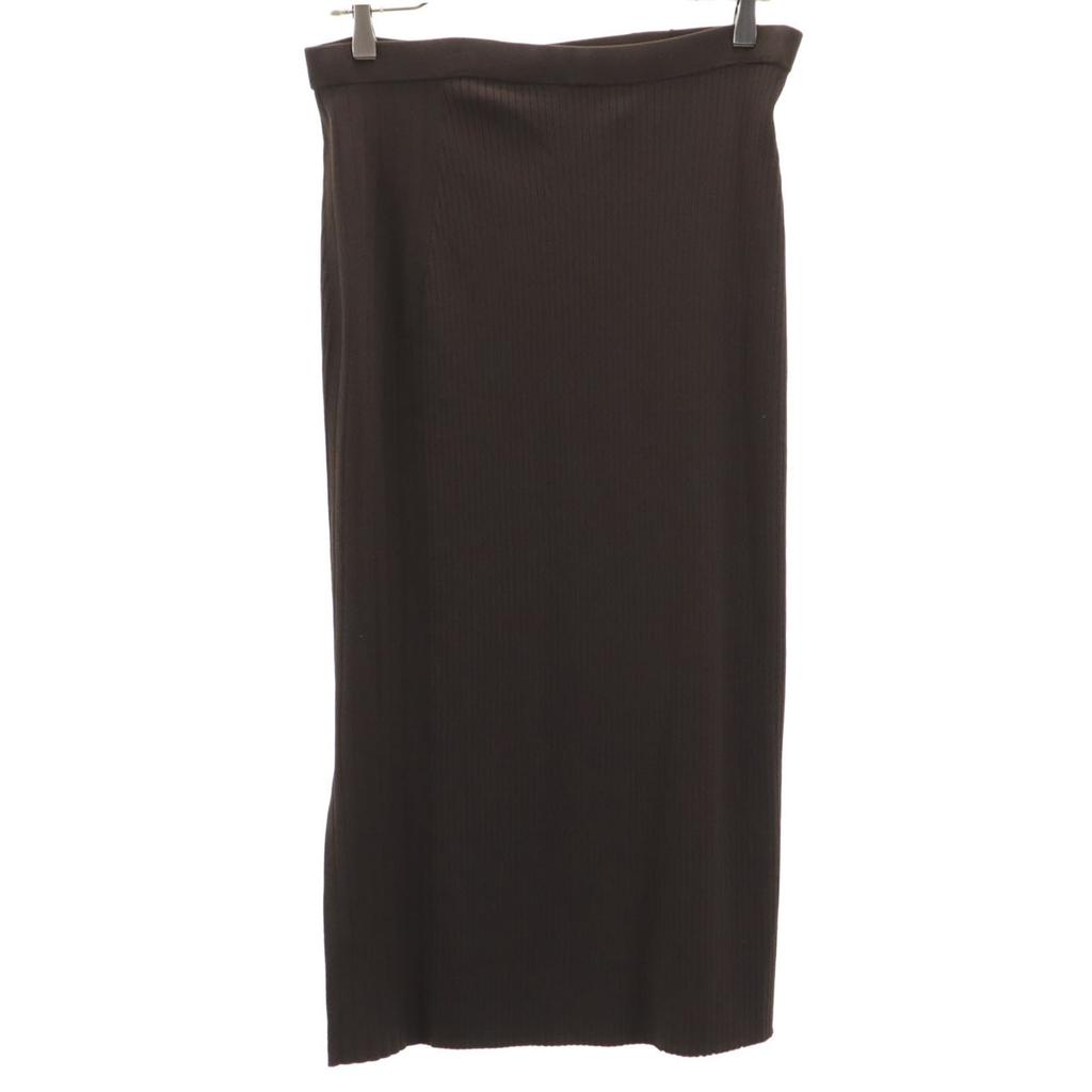 Theory Mimole Length Rib Knit Tight Skirt S Brown Women Used