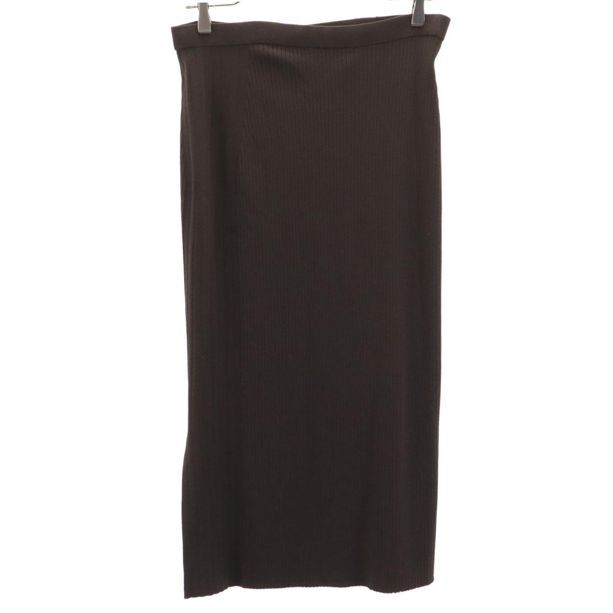 

theory Mimole length Rib knit Tight Skirt S Brown Women Used