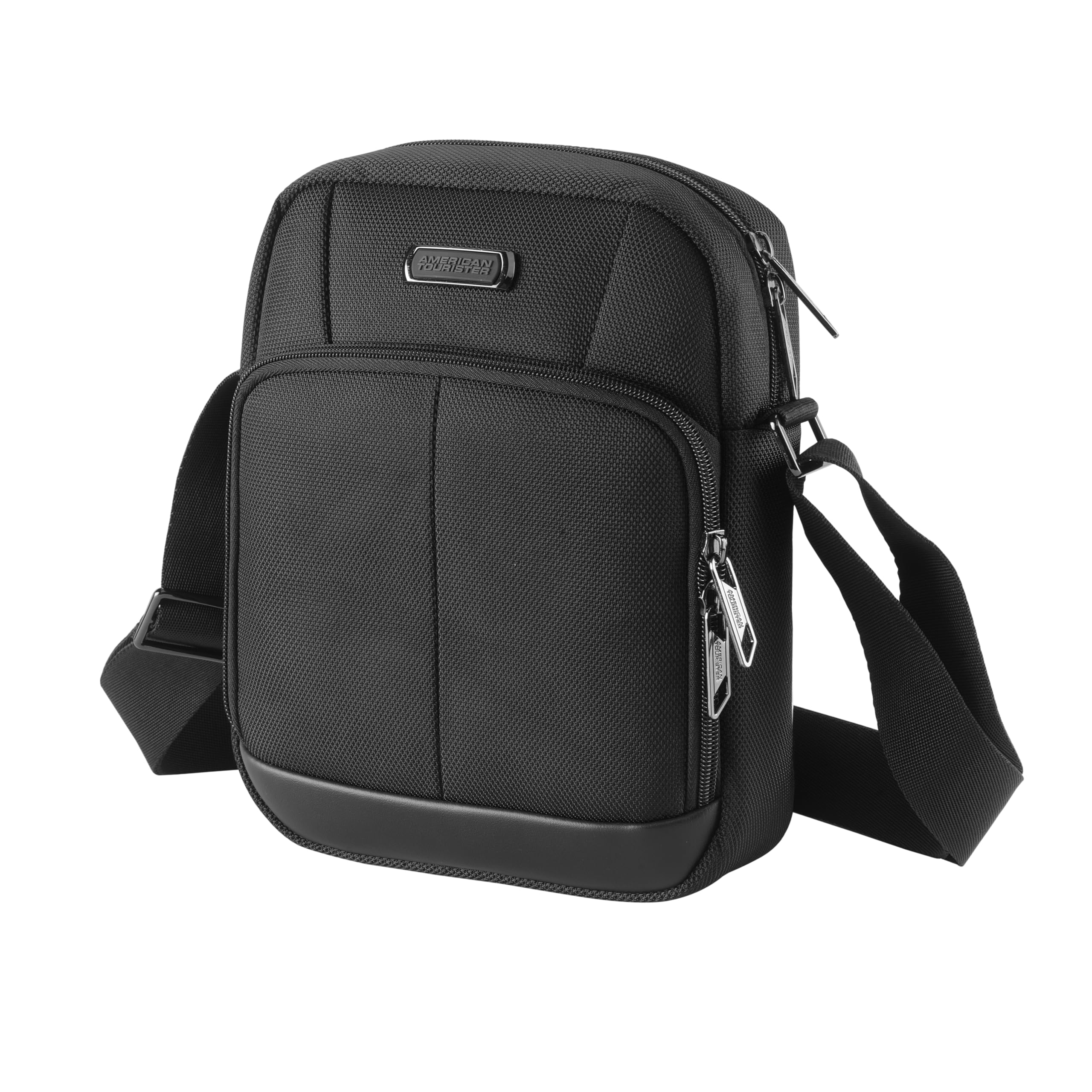 

American Tourister Men s Bass Shoulder Bag, Black