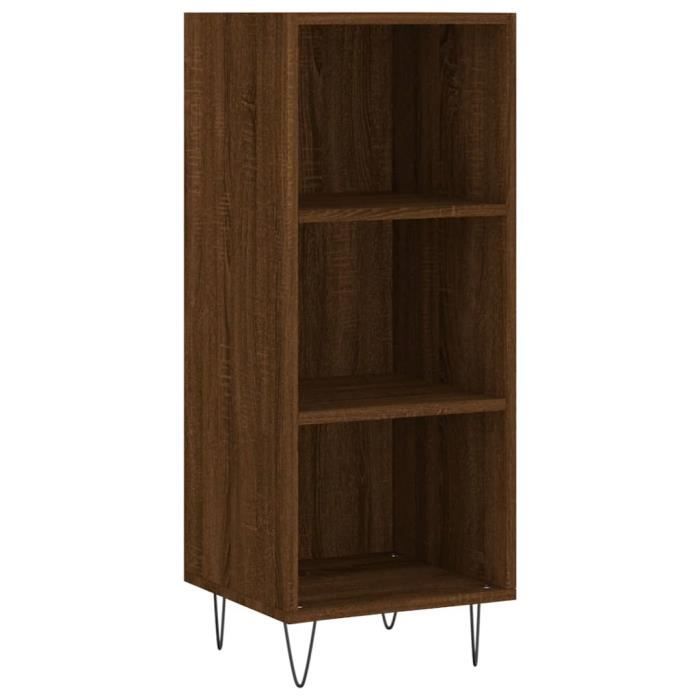 VidaXL Buffet chêne marron 34,5x32,5x90 cm bois d'ingénierie 828731