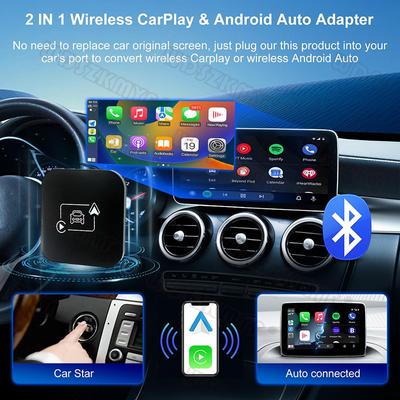 Universelle Drahtlose Carplay Box für Autos, Drahtloses Android Auto 2-in-1 Adapter für Toyota VW Golf Mazda Honda Peugeot Seat Fiat KIA