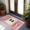 Tappetino di Benvenuto Carino e Allegro per Halloween, Tappeto d'Ingresso con Fantasma Adorabile, Zucca, Gatto Nero e Pipistrello, Tappeto Antiscivolo per l'Ingresso Autunnale