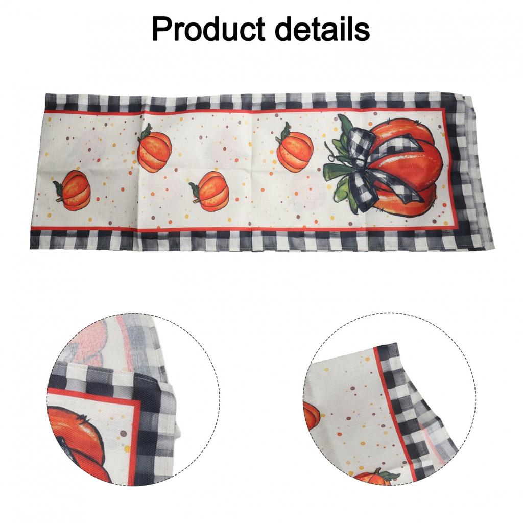 Elegant Fall Table Runner 13 X 72 Inches Maple Leaf Design Linen Material