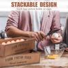 Open-Top Lid Egg Storage Box Rustic Egg Display Crates Durable Wood Egg Case  Farmhouse Use