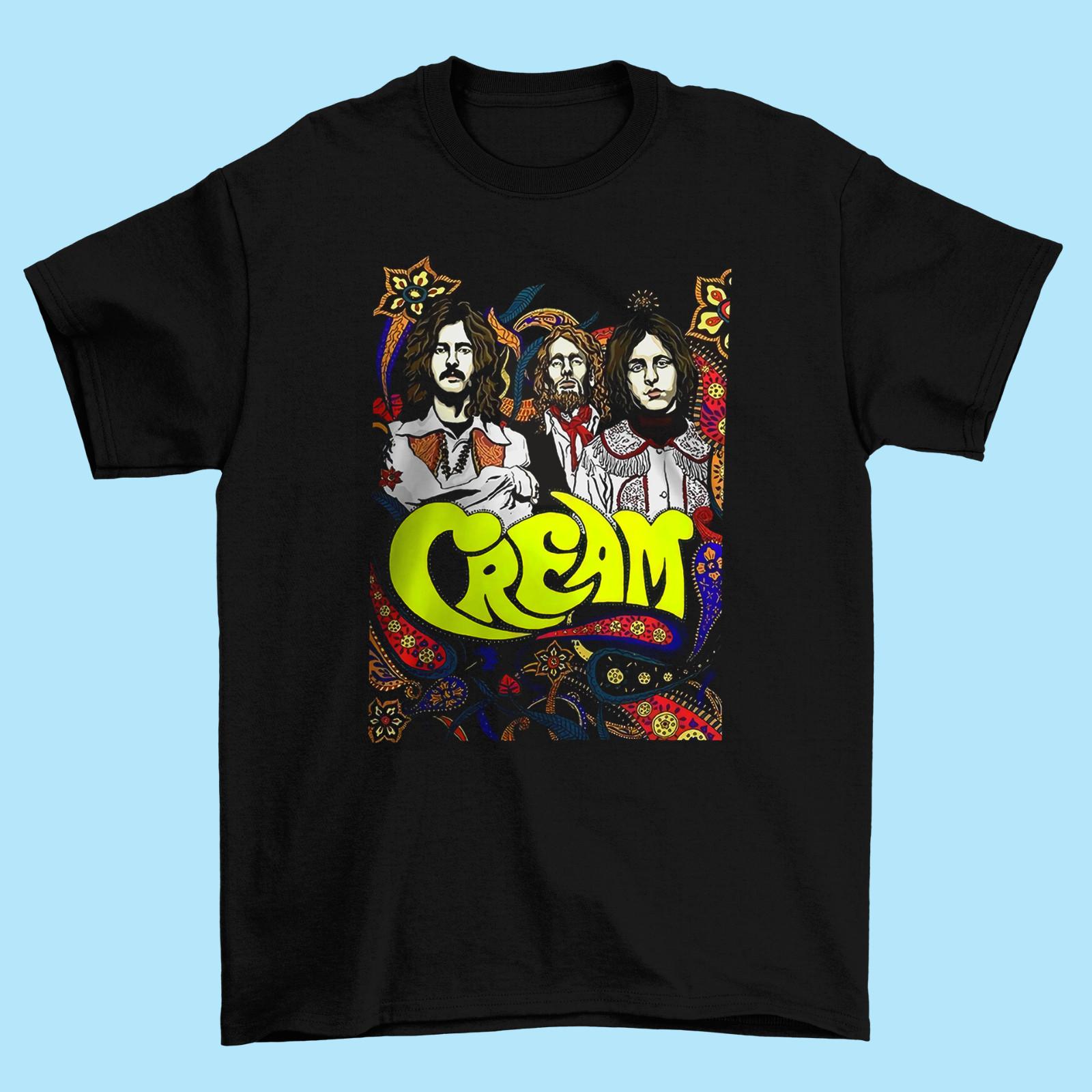 

CREAM Band Member T shirt Tops Tee Black Tee Men All Size S-4XL 4XL
