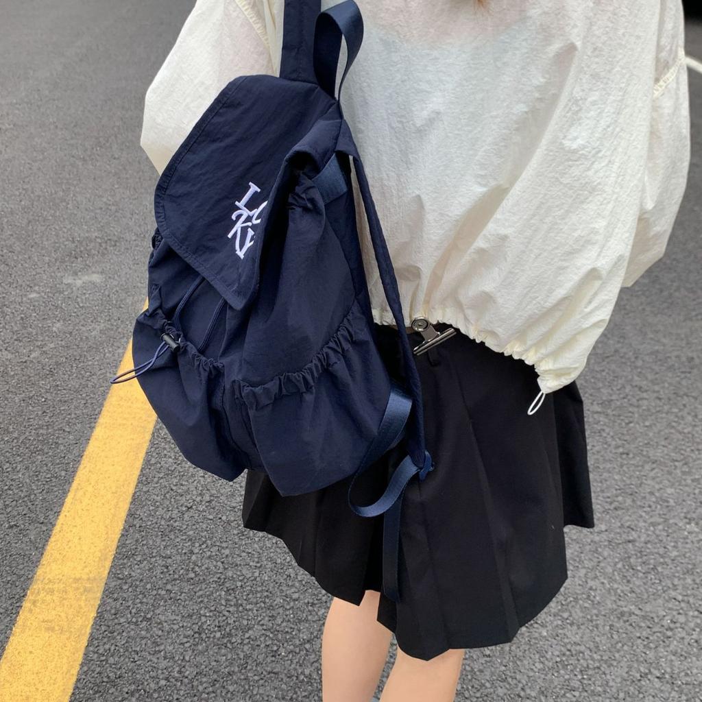 Schoolbag Korean Schoolbag Backpack 1011 Summer New Fashion Street Fashion Casual Backpack Large Capacity Mountaineering Bag Women