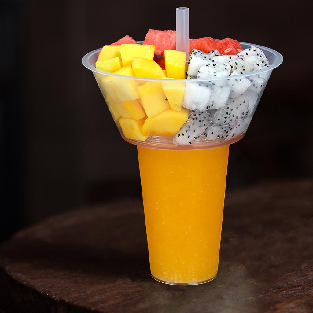 5 Sets Portable Food Bowl with Snack Holder Lids Creative Beverage Cup for Smoothie Drinks Compact Snack Accessory for Parties