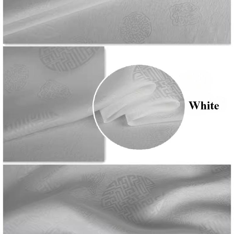 17 Ohm Silk Fabric Traditional Chinese Jacquard Silk Cotton Charmeuse Crepe Tissu Fabric for Sewing Cheongsam Cloth Width 114cm