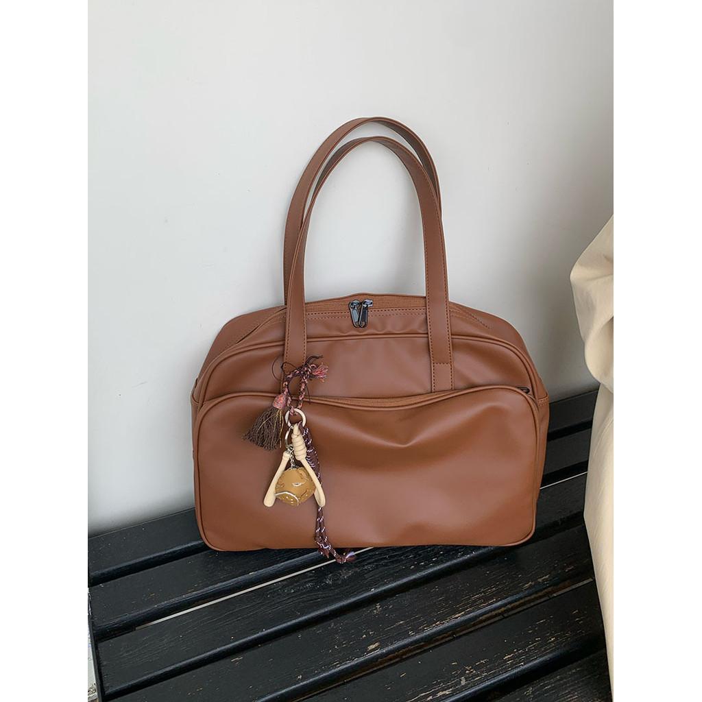 Ielgy Large Capacity Tote Bag One Shoulder Korean Version Duffel Bag