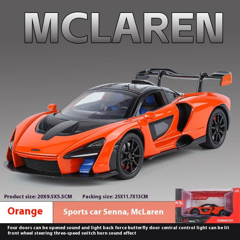 1/24 Scale Mclaren Senna Super Racing Car Alloy Diecast Model Car Adult Collectibles Sound & Light Hobby Holiday Gifts with Boyfriend
