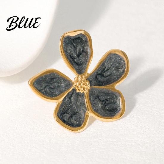 Pastoral Style Ring Finger Five-Petal Flower Shape Open Adjustable Fit