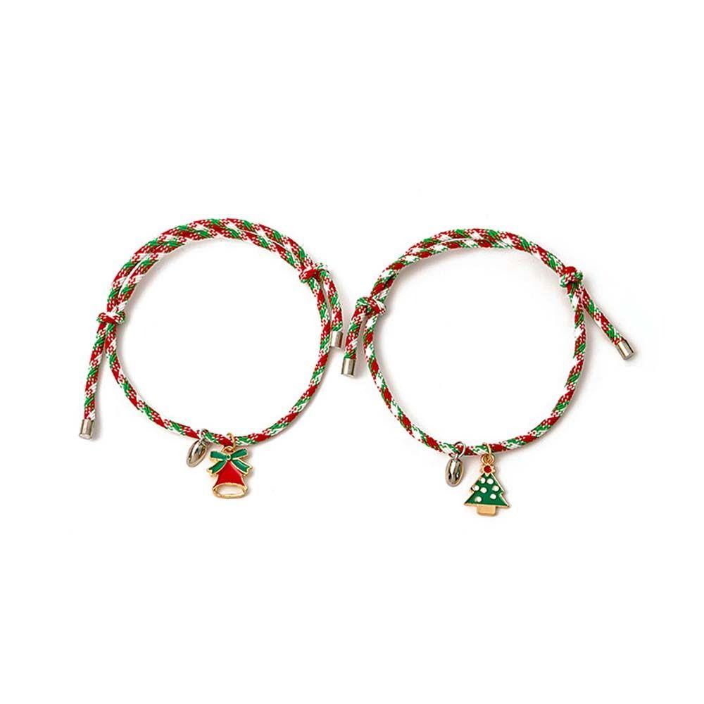 Tree Christmas Gifts Christmas Bracelets Magnetic Handband Pendant Hair Ring Couple Bracelets