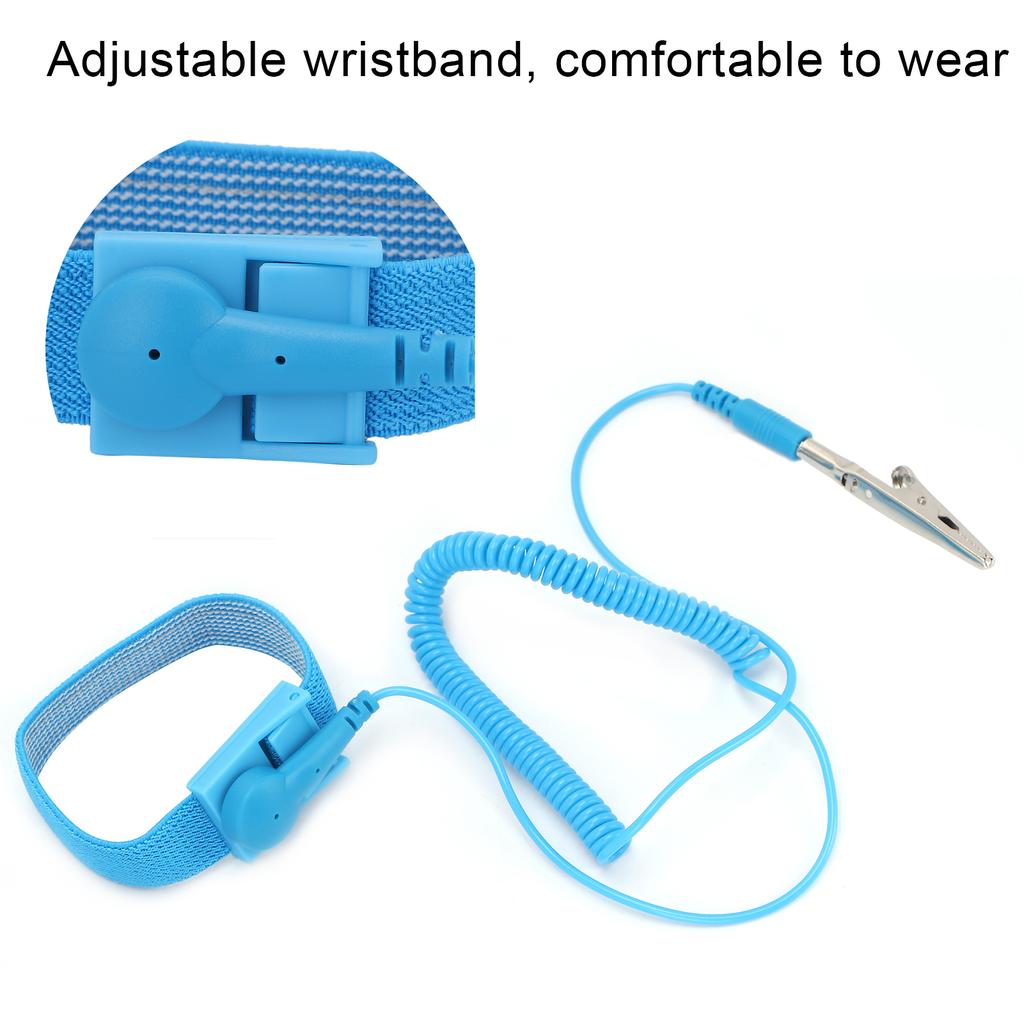 Antistatisches ESD-Armband Blau Sicher Statische Entladung Antistatisches Armband mit Kabel