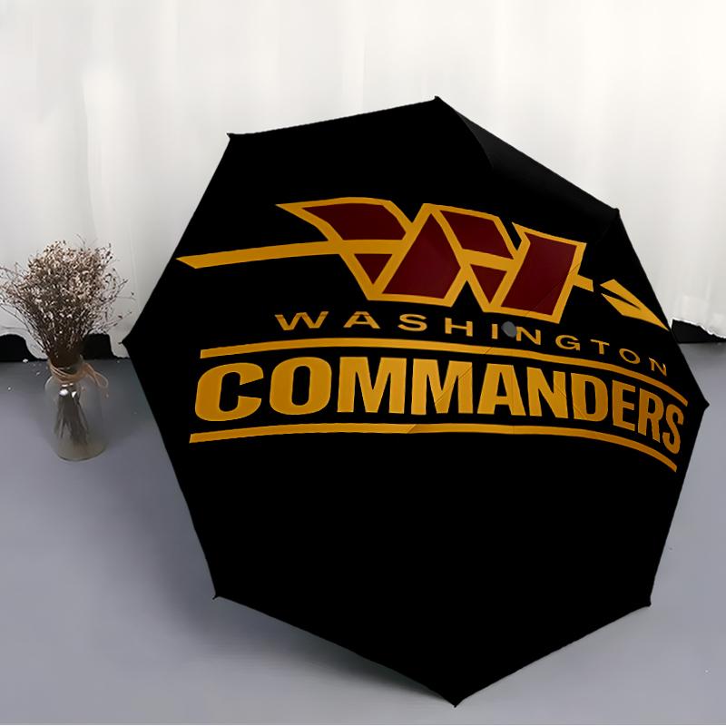 Printed Washington Commanders Folding Umbrella,Outdoor,Leisure,And Travel Umbrella,Durable Umbrella Fabric,Birthday And Holiday Gift