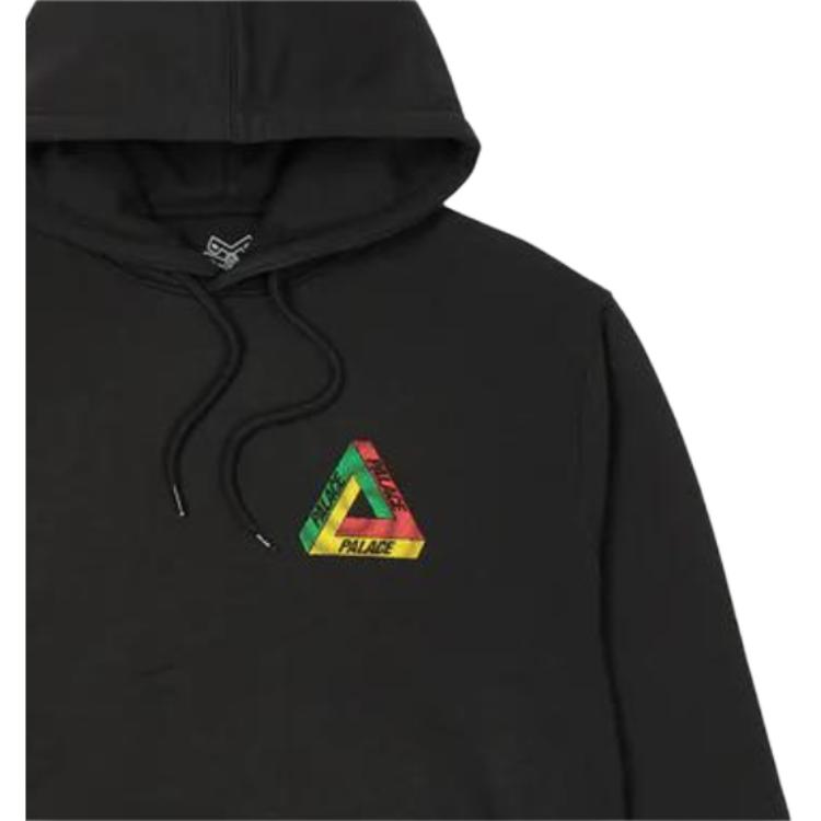 Palace Swirl Tri-Ferg Hood Black Men Tops P23HD107