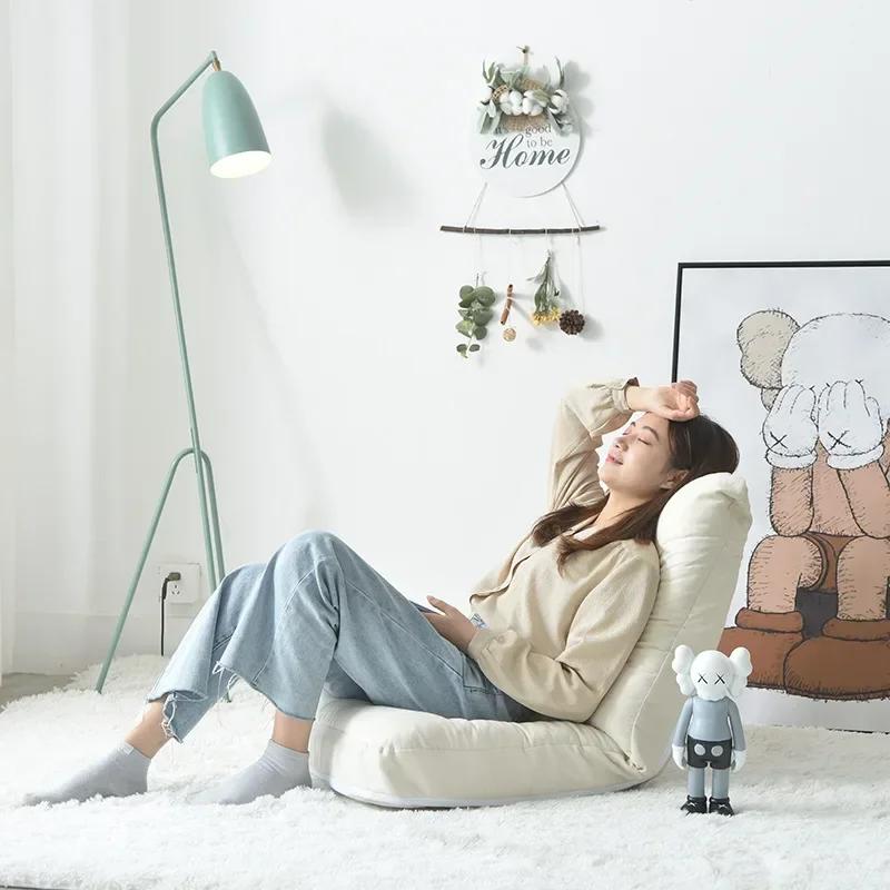 Lazy Sofa Tatami Single Bedroom Living Room Comfortable Balcony Reclining 60x120cm Folding Dormitory Small Apartment Furniture