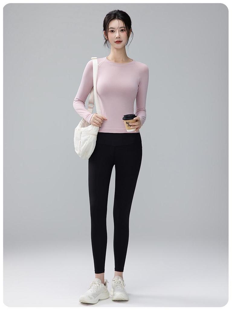 Women's Quick-Dry Slim Fit Long Sleeve Fitness Top for Autumn/Winter