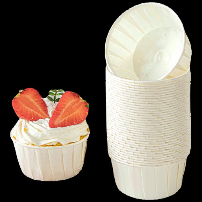 High-Temperature Roll-Edge Paper Baking Cups