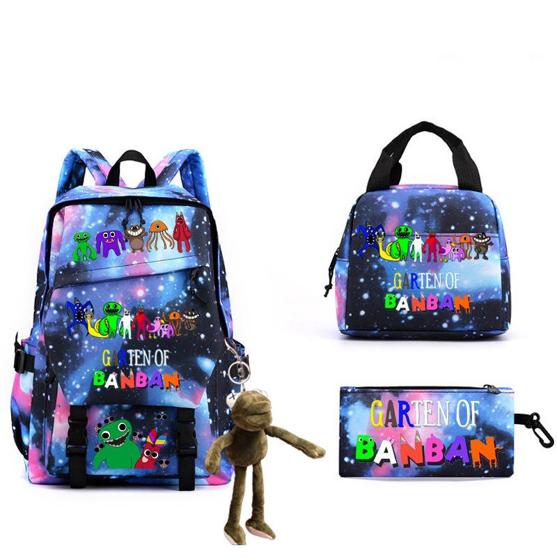 Game Student Schoolbag Single Shoulder Pencil Bag Three-piece Set Double Shoulder Back