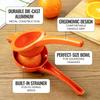 Kitchen Premium Metal Orange Squeezer – Heavy-Duty Manual Citrus Juicer for Maximum Juice Extraction – Ergonomic, Easy to