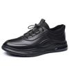 22 autumn and winter casual leather shoes black dirt-resistant medium dad single shoes