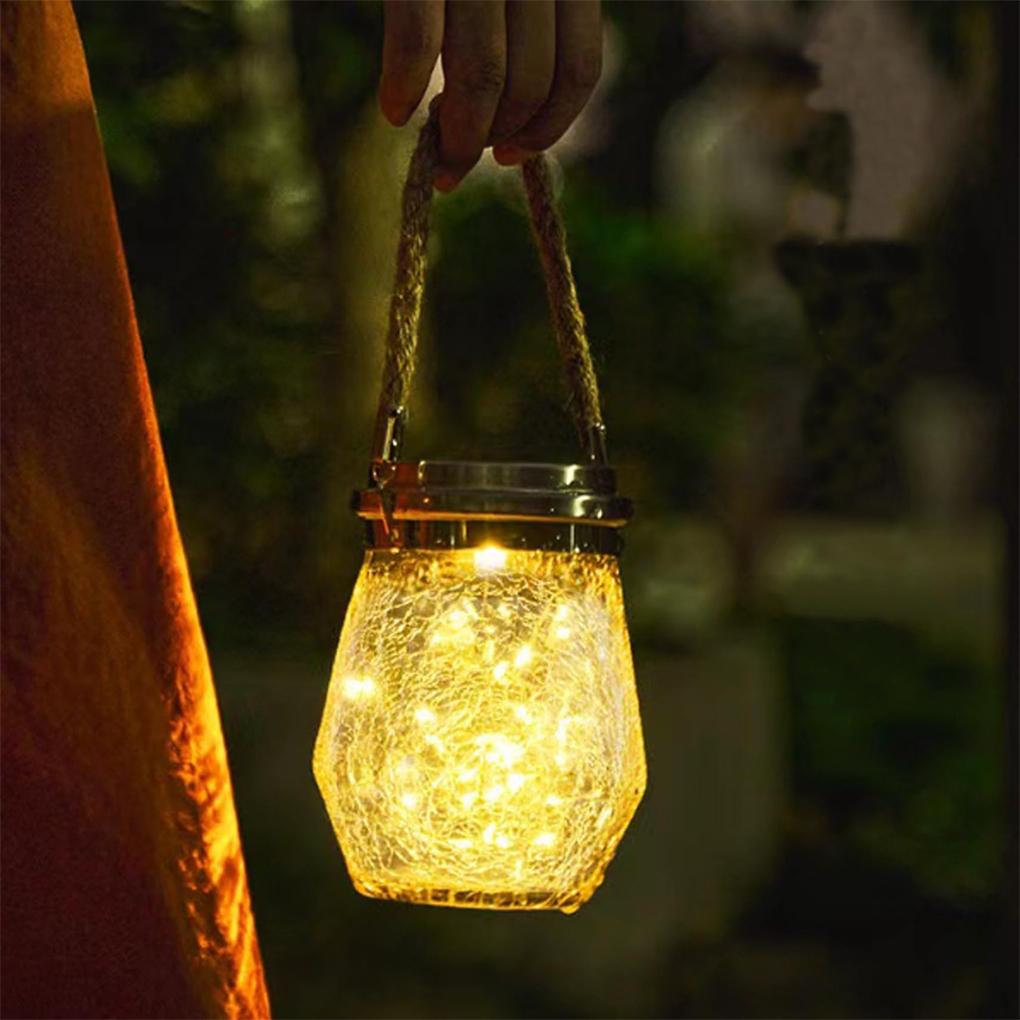 Portable Solar 30LED Fairy Light Mason Jar Bottle Lid String Light Outdoor Waterproof Lantern Christmas Decoration Pendant Lamp