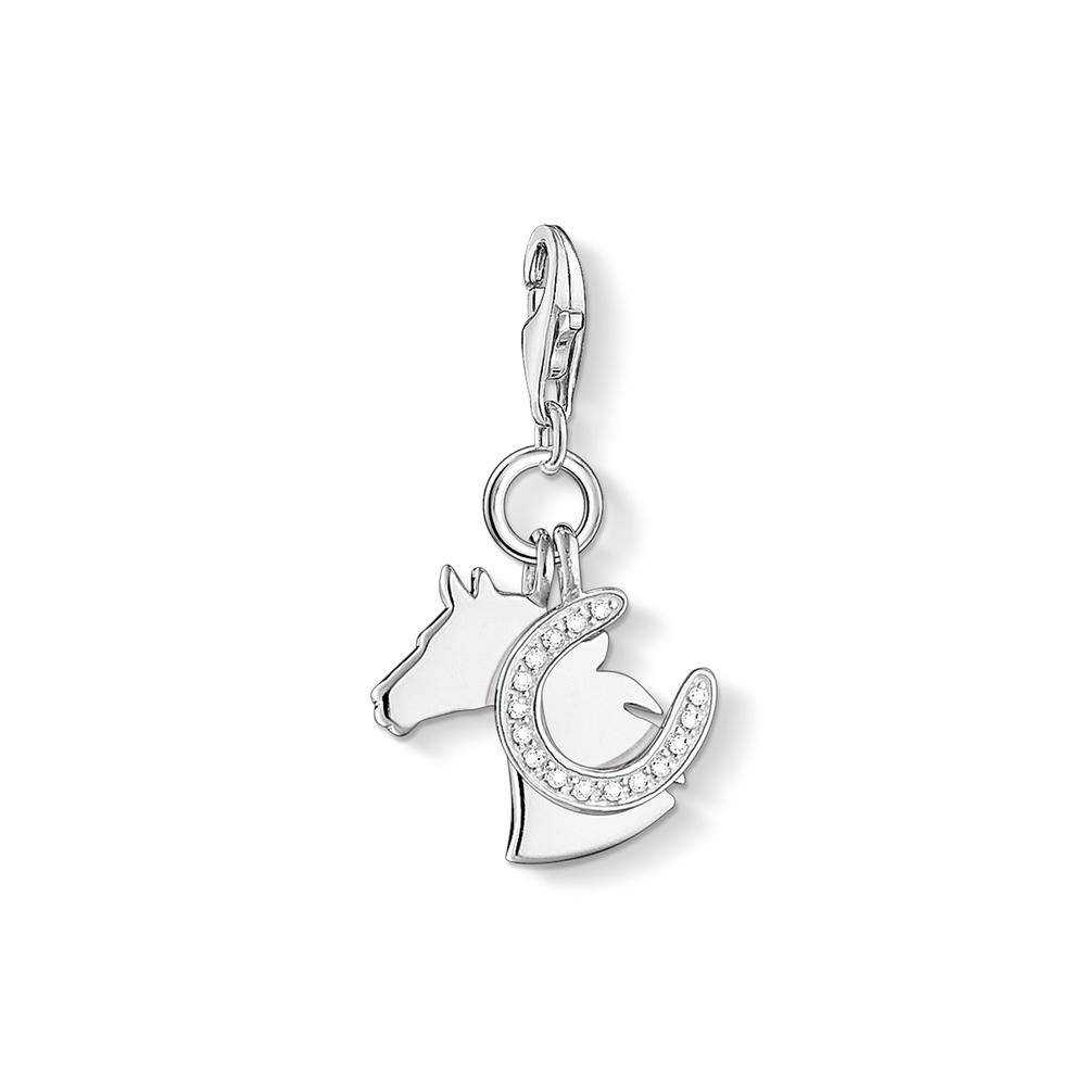 New Horse With Horseshoe Pendant Lucky Charm For Men Women Winter 925 Silver Gifts