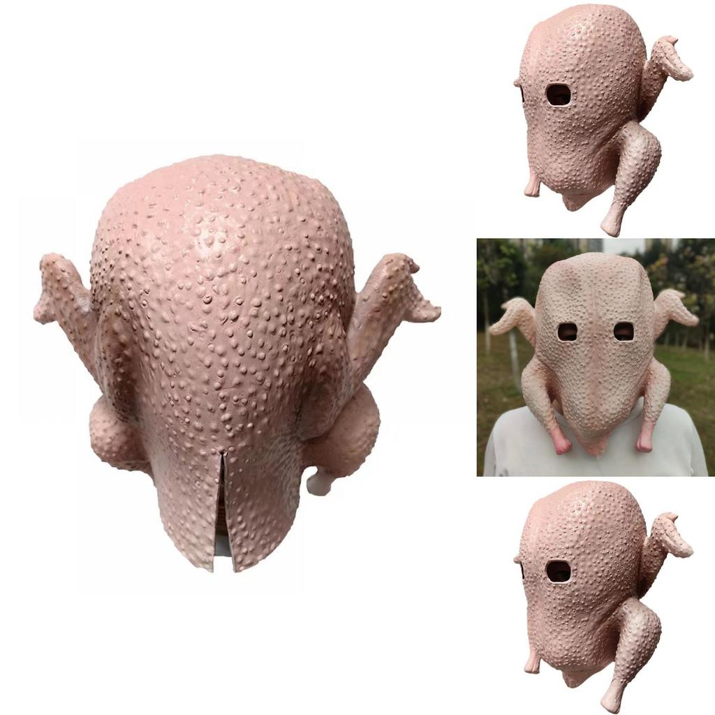 Halloween Tier Latex Hühnermaske mit komischem Stil für Kostümpartys