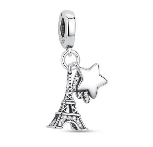 Original 925 Silver Flag Castle Camera Charms Pendants For Women Jewelry Making DIY Gift