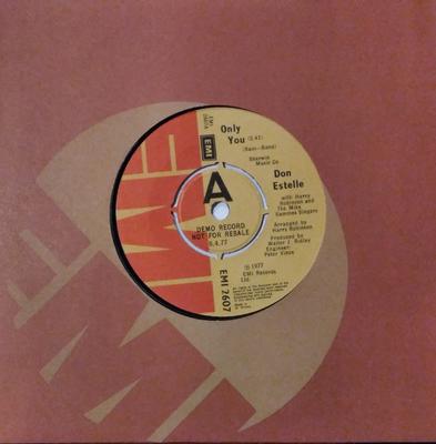 7-Zoll-Schallplatte DON ESTELLE - Only You EMI2607PROMO EMI 1977 UK Pop Gebraucht