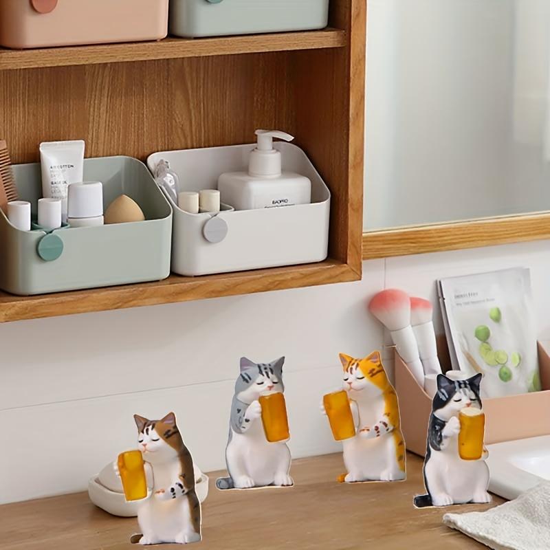 Self Healing Warm Beer Cat Toy Figure Korean Creative Baking Gardening Doll 1 Pc Drunk Tiger Cat