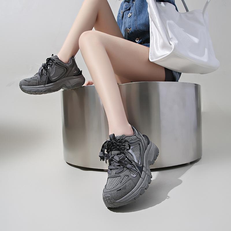 2025 autumn new Korean version breathable dad shoes women's ins student casual shoes platform running women's shoes BN6803