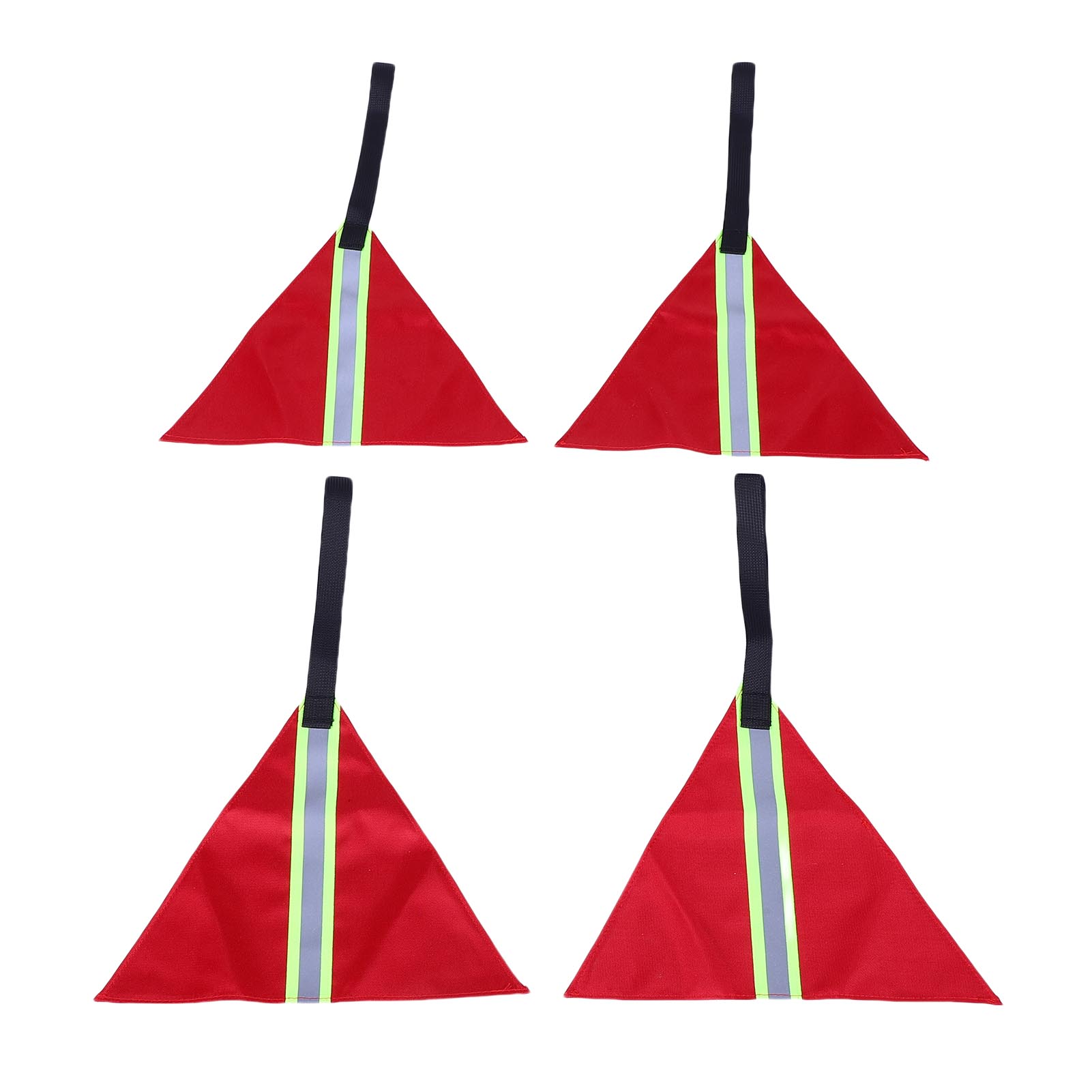 4 Piezas Banderas Rojas Reflectantes de Seguridad Impermeables Alta Visibilidad Bandera de Advertencia para Remolques Remolque para Camiones Bicicletas