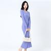 Temperament Gentle Knitted Dress for Women Slim Inner Tight Bottoming Sweater Skirt Fall Winter 2025 Elegant Women's Knit Dress Trendsetting Outfits