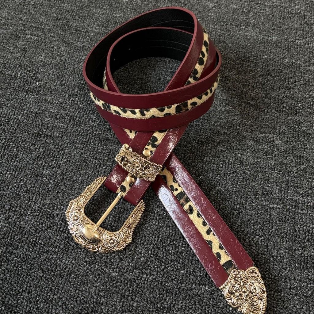 Brand Womens Pu Leather Belt With Gold Buckle For Casual Fashion And Retro Style
