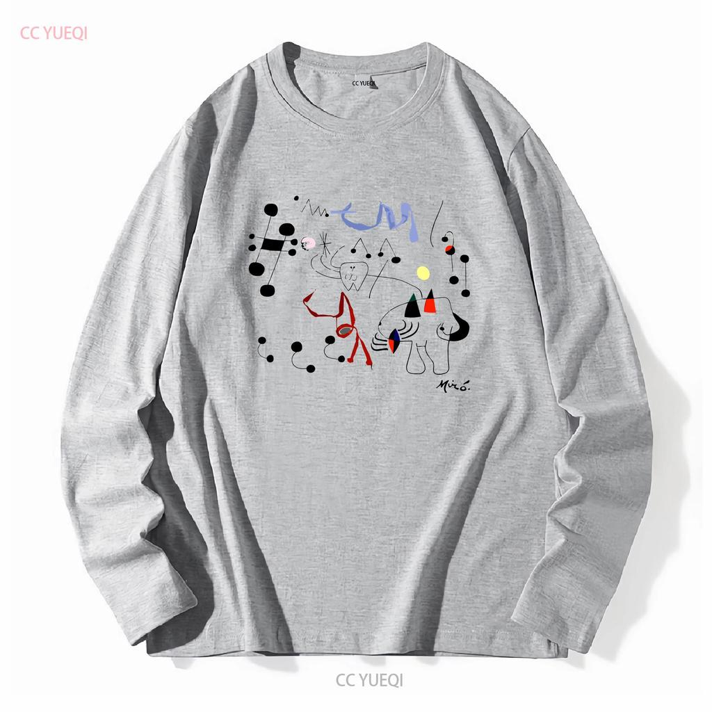 Joan Mirós Kunstwerk „Frau träumt von der Flucht“ (1945) – T-Shirt, lang- oder kurzärmelig, Vintage-Stil, gewaschen, dehnbar, stylisch