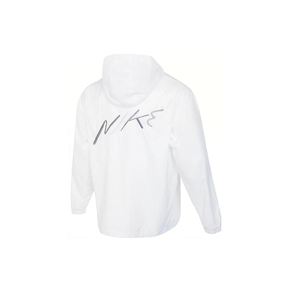 Nike Jackets Men's White Hooded Non Detachable Moderate (Unisex) Jackets FB7805 100