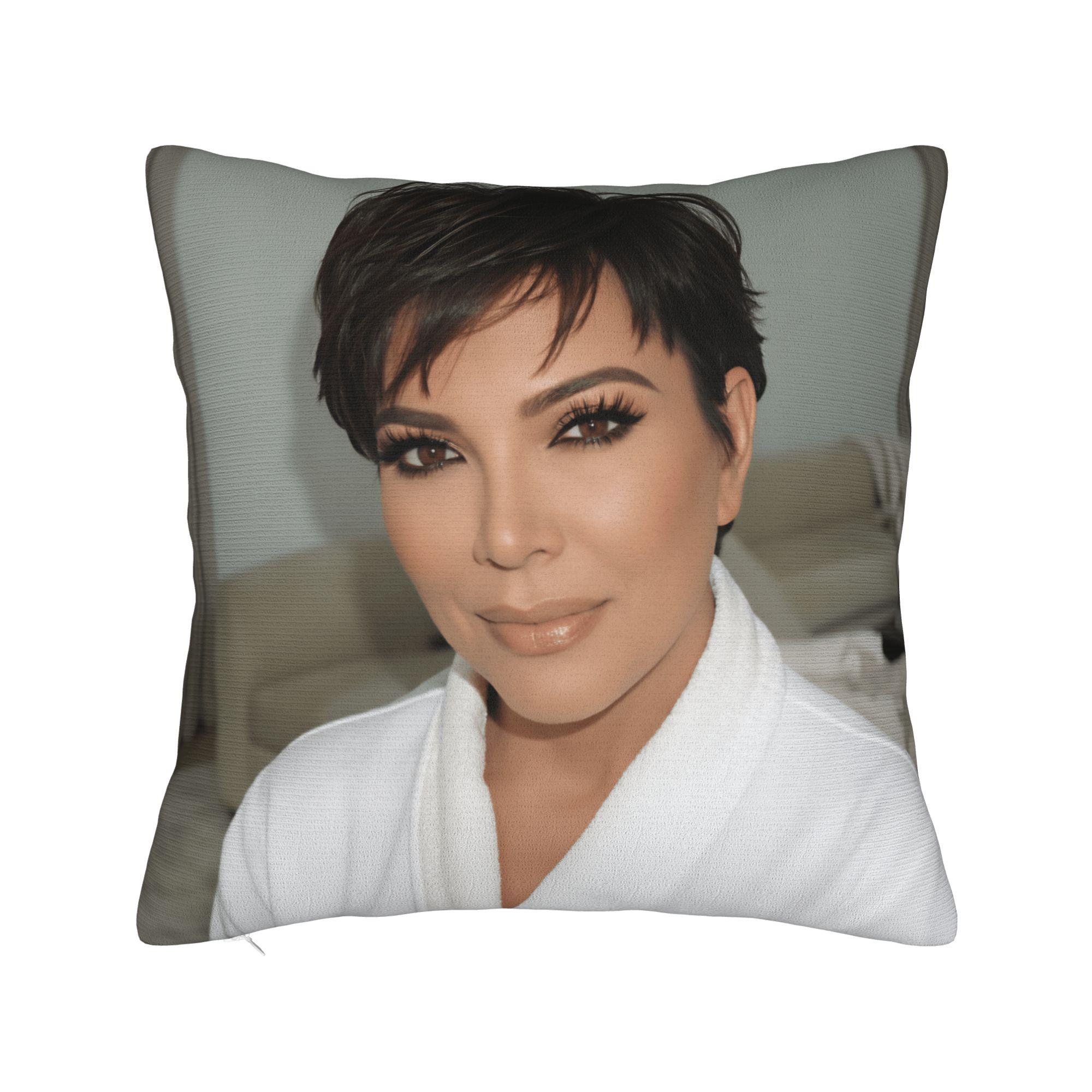 K-Kris Jenner Manifest Pillow Case Design Pillow Cover Cute Funny Cushion Cover For Wedding Party Home Decor Peach skin 18*18(CM)-1Pcs